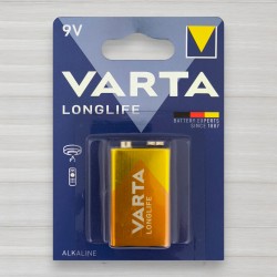 Батарейка лужна Varta Longlife alkaline крона 6LP3146, 9V